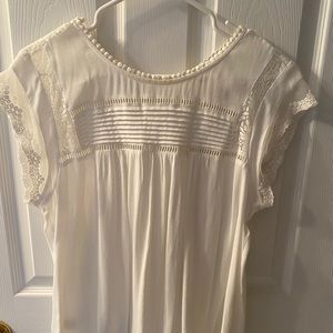 White lace detailed blouse